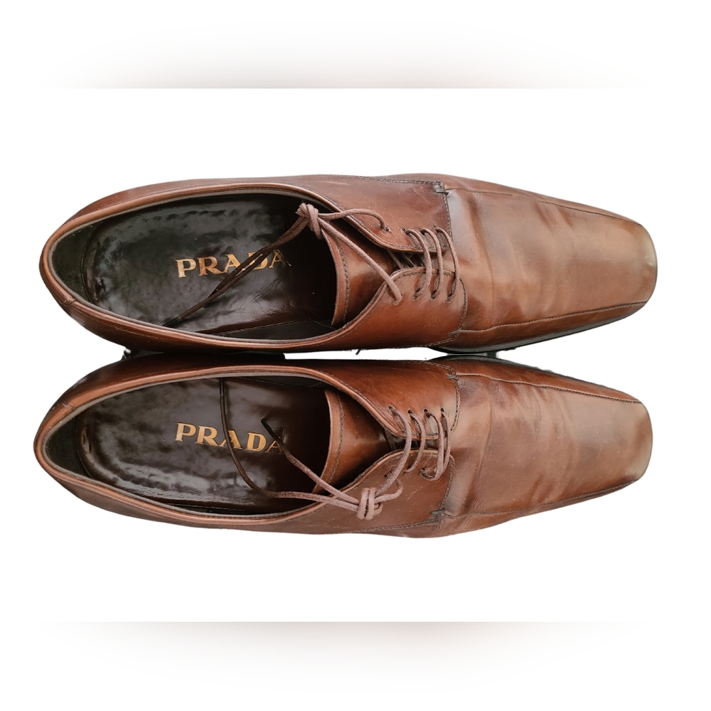 PRADA Milano Leather Dress Shoes - US 10.5